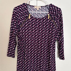 Michael Kors Patterned shirt with Zipper Accents